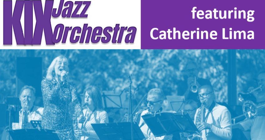 blue and white image of Kix Jazz Orchestra