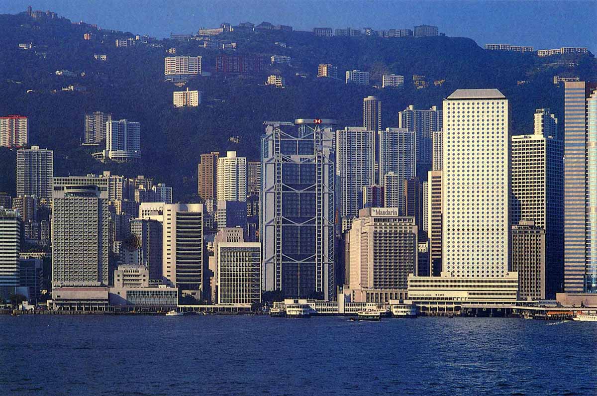 Hong Kong skyline from across the harbour, with our new head office in the centre.